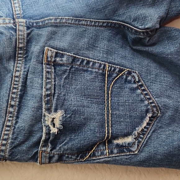 Hollister Jeans Mens Size 28 X 30 Classic Straight Distressed Distroyed Frayed - Picture 5 of 15